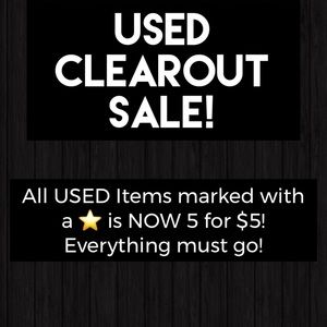 USED CLEAROUT SALE! ALL ITEMS MARKED WITH A ⭐️!